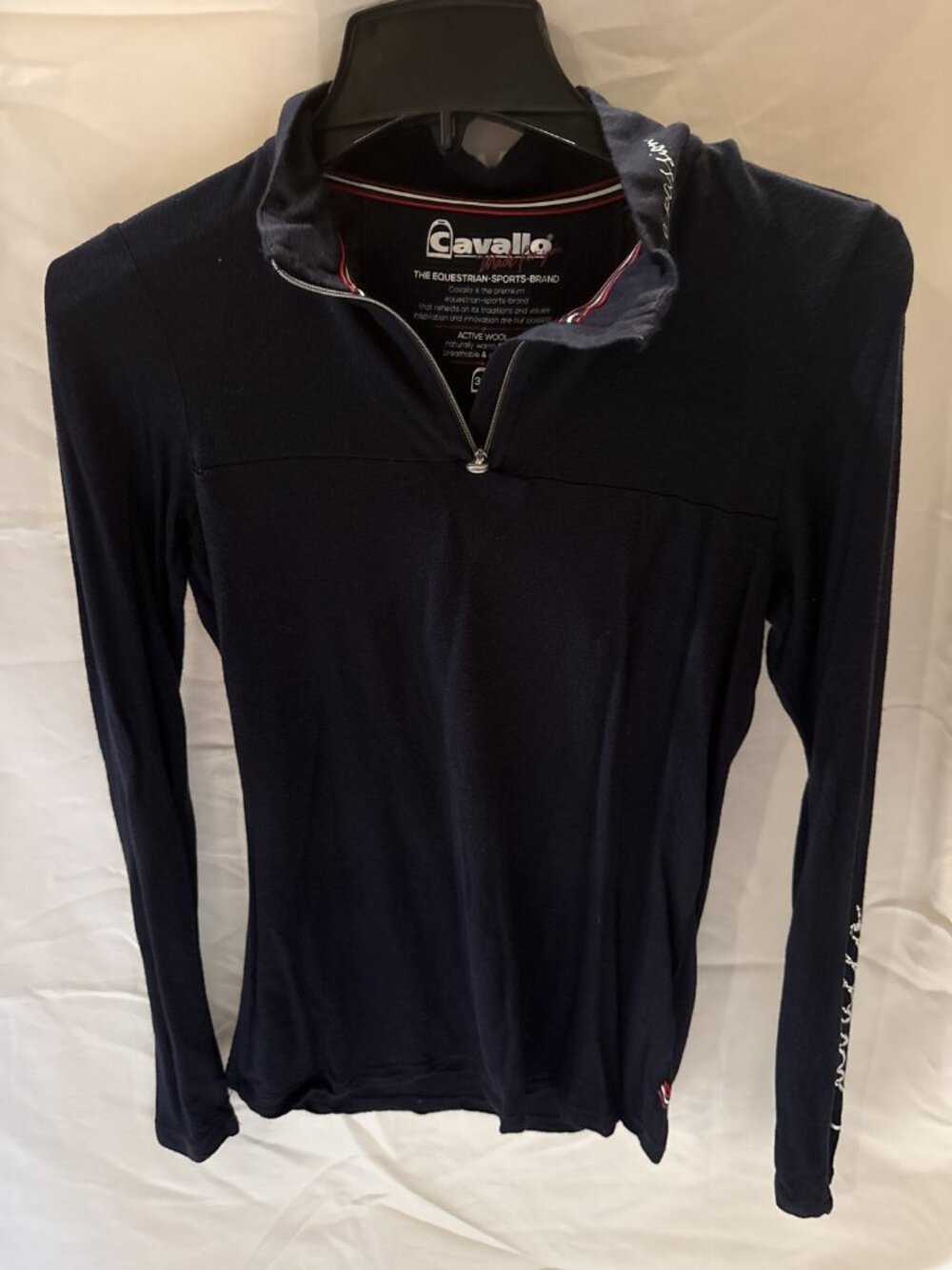 Cavallo Active Wool Quarter Zip Navy